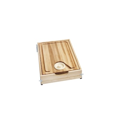 Rev-A-Shelf Drawer Replacement, Maple Veneer, Light Brown, 15 in W, 4.31 in H, 22 in D, 21.75 in L, Light Brown 4WCCB-18HSC-1